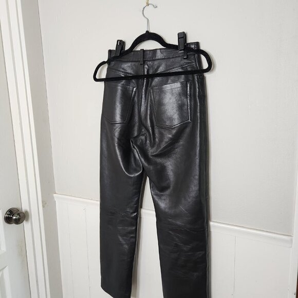 & OTHER STORIES Black Leather Pants - Picture 6 of 7